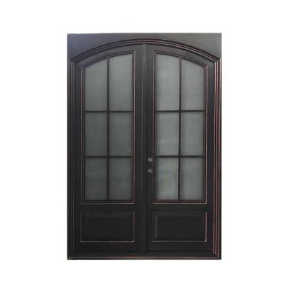 China New Swing Cheap Price Iron Grill Window Door Designs , Single Double Door Iron Doors for sale