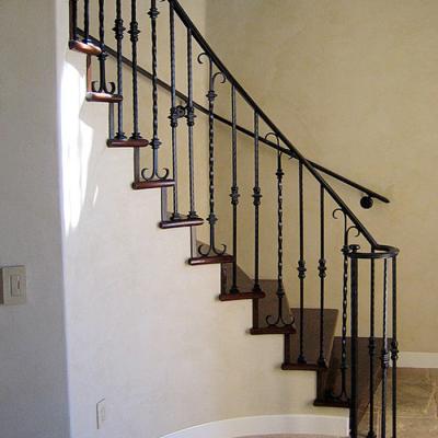 China Easily Assembled / Eco Proof / Rot Proof / Waterproof Antique Indoor Steel Exterior Wrought Iron Stair Railings for sale