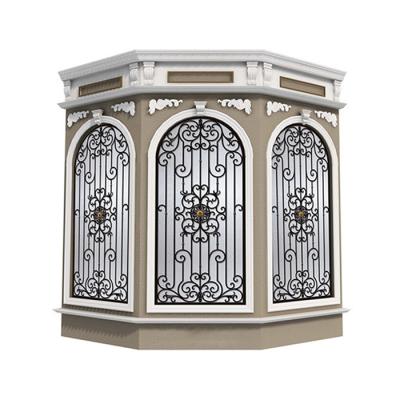 China Factory Price Fixed Wrought Iron Window Grill Design, Ornamental Forged Iron Window Grills for sale