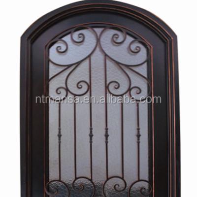 China Fashionable And Beautiful Design Cheap Wrought Door Beautiful New Price Iron Gate for sale