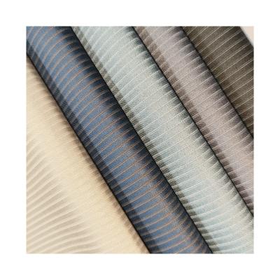 China Anti-Static popular polyester rayon woven fabric striped fabric suiting fabric for blazer trousers for sale