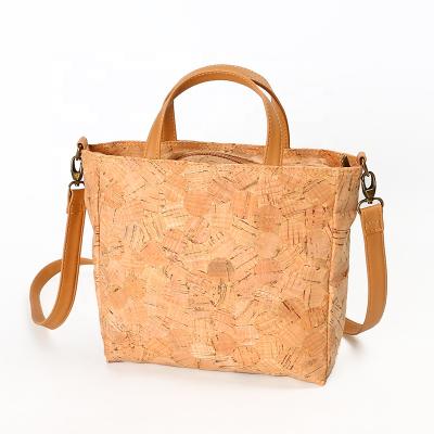 China High Quality 100% Custom Made Vintage Cork Lady Cork Handbag Portugal Cork Bag Eco-Friendly Natural Cork Shopping Tote Bag Eco-friendly Bag for sale