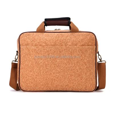 China Europe eco-friendly and waterproof fashion Portugal cork briefcase, wholesales lightweight waterproof cork fabric laptop bag for sale