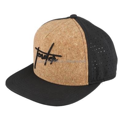 China breathable & Waterproof Custom Breathable Cork Hat/3D Embroidered Cork Sports Hat/Adjustable Cool Cork Hats for sale