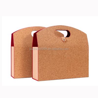 China Handmade hot sale custom wooden wine cork wine box/portable cork gift box/professional packaging cork box for sale