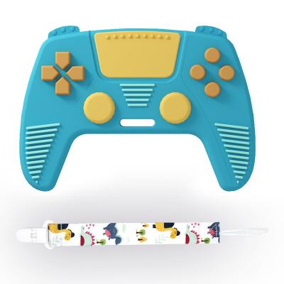 China BPA FREE Silicone soft Newborn Baby teeth Relief toys play station game Remote Controller Shape Teethers toy for 6-12 monthsnt for sale