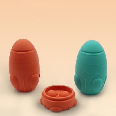 China BPA FREE BPA free Silicon Rocket Shape Pop Up Fidget Sensory Toy Baby education Silicone Building Blocks toys for kids for sale