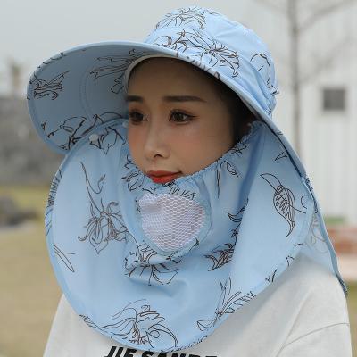 China Wholesale Hot Sale Women Sun Protection Summer Ladies Hat With Face Cover for sale