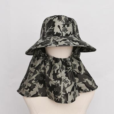 China Adjustable Bucket Hat Sun Protection Bucket Hats Camouflage Custom Logo Bucket Hat for sale