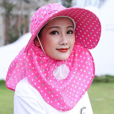 China breathable & New waterproof factory direct supply ladies summer sunscreen sun shade hats shawl tea picking hats for sale