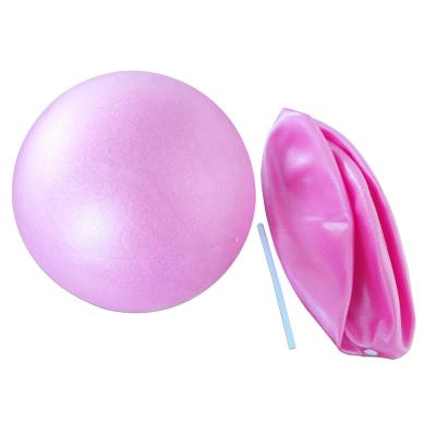 China Soft Pink Yoga Exercise Gym Customized Logo 10inch Anti-burst Mini Yoga Pilates Ball For Stability Exercise Training for sale