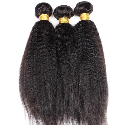 China Peruvian Virgin Remy Hair Extension Wholesale Kinky Straight Hair Bundles For Women Yaki Color Bundles Straight Remy Hair for sale