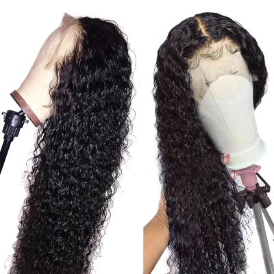 China Jerry Curly 30 Inch Jerry Curly Malaysian Curly Frontal Wig PrePlucked Hair 6x6 Lace Frontal and Bleached Knots Lace Front Wig for sale