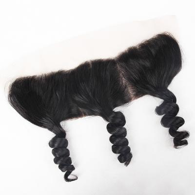 China Wholesale Brazilian Loose Wave Human Hair 13*4 Frontal Cuticle Aligned Brazilian Loose Wave Virgin Remy Hair Hair Extension for sale