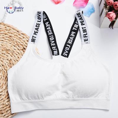 China Polyester summer women alphabet seamless with sports vest back ladies tie up tube chest girl top bra for sale