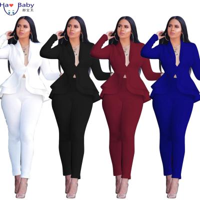 China European and American Fashion Ruffled Air Layer Fashion Uniform Women's Casual Clothing Suit QUICK DRY Two Pieces for sale