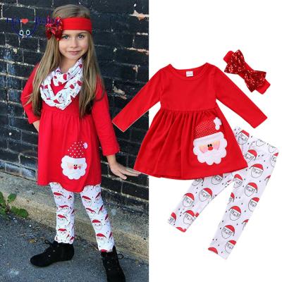 China Hao Baby Autumn Santa Claus Printing Suit Christmas Casual Costumes for sale