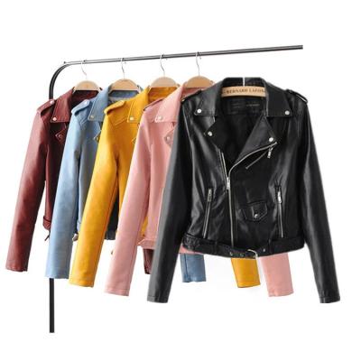 China European and American plus size winter fashion leather jacket women new real for sale