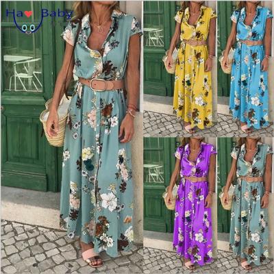 China 2020 New Retro Boho Long Style Breathable Ethnic Style Holiday Pattern Dress Loose Dress for sale