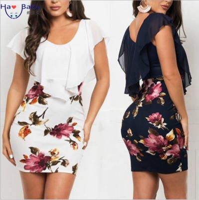 China 2020 New Style Hot Sale Summer Explosion Anti-Static Two-Piece Clothing Slim Fit Women Bodycon Dress for sale