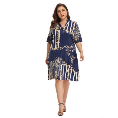 China Breathable 2022 Europe And The United States Plus Size Women Midi Dress Diet for sale