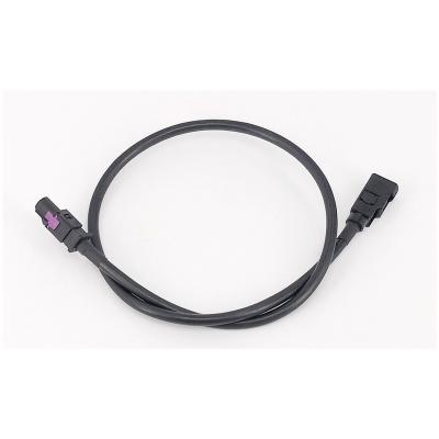 China Automotive Wire Harness Factory Fakra Automotive Connector Types Amphenol Fakra Cable Assembly Black Fakra Female To Male for sale