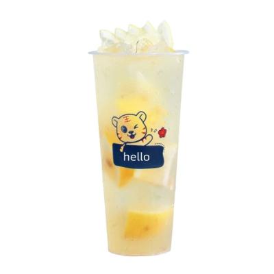 China Single wall injection ice cream cup transparent clear disposable smooth plastic for boba tea for sale