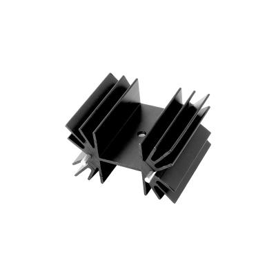 China Heat Sink Special shape Double needle black MOS tube customized aluminium heat sink for sale