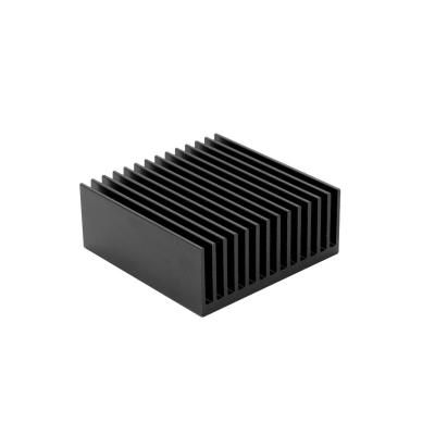 China Heat Sink High Grade 6063 black Section Groove China CNC milling Chipset aluminum block heat sink for sale