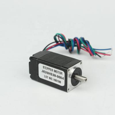 China Mini Nema 8 Hybrid Stepper Motor 20mm*20mm*30mm High Speed ​​High Torque 180g.cm 2.5oz.in 0.6A JK20HS30-0604 for sale