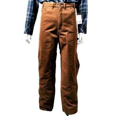 China OEM Size Men Winter Canvas Work Wear Heavy Duty Canvas Trousers Plus Cotton Material Heavy Duty Cargo Pants for sale