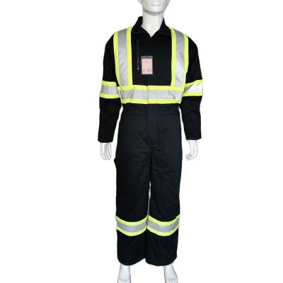 China 2020 American Heavy Duty Canvas Coveralls Heavy Duty Wear Coveralls American OEM Hotsale Work Tape Reflective Safety Work Uniforms for sale