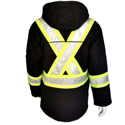 China Duck Canvas Fabric Winter Reflective American Work Wear Canvas Workwear Jacket China OEM Heavy Duty Safety Clothing Jacket Work Wear for sale