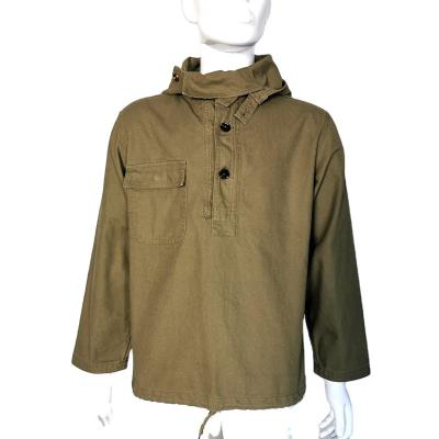 China High Quality Professional Manufacturer Woven Cotton Heavy Thick Sleeve Shirt Plus Size Long With Hoodie Men's Canvas Fishing Clothing for sale