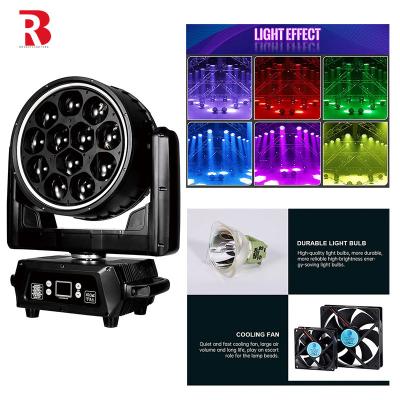 중국 LED 효과 움직이는 머리 비아시 스테이지 12pcs 40W RGBW DJ 바 디스코 줌 세탁 라이트 판매용