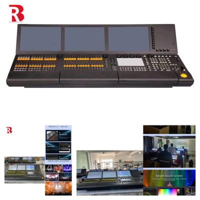 China Pro Stage RDM DMX512 Console Moving Head Light Linux System Controller Three Screen for sale