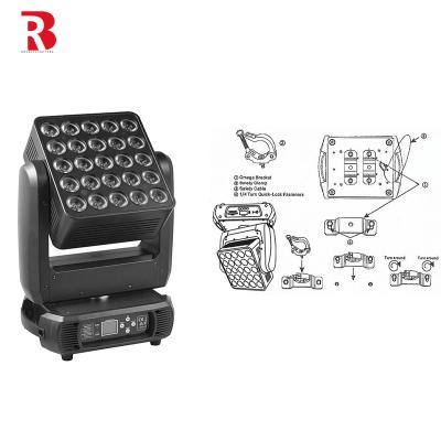 China RGBW Moving Head Stage Light 5*5 Matrix DMX Moving Head for sale