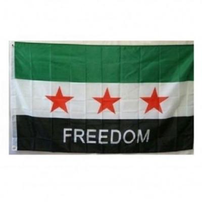 China Hanging 3 Ft X 5 Ft Syrian Freedom Flag , Three Star Free Syria Army Kurds 3Ft X 5Ft Flag for sale