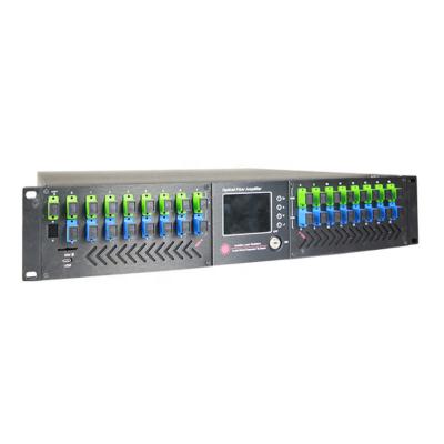 China Date center High Performance Cost Effective Wdm Edfa 1550nm Optical Amplifier 26db*32 Port for sale