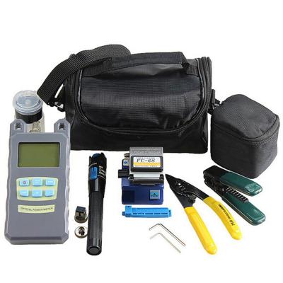 China Fiber Optic Tools Kit Optical Fiber Cleaver Vfl Termination Toolkit Fiber Optic Cable Ftth Terminal Stripper Power Met for sale