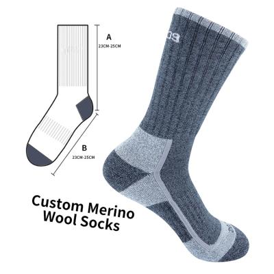 China Hot Selling High Quality Design QUICK DRY Your Own Merino Wool Socks Increasing Merino Custom Wool Athletic Socks for sale