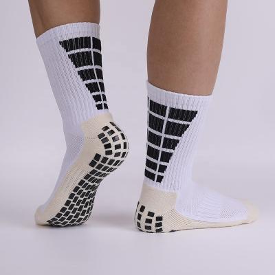 China QUICK DRY Custom Made Cotton Nylon Cushion Bamboo Football Bottom Grip Socks for sale