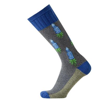 China Custom Embroidered QUICK DRY Cotton Men's Logo Designer Soft Bamboo Combed Sock Crew Wool Customized Picture Bamboo Socks for sale