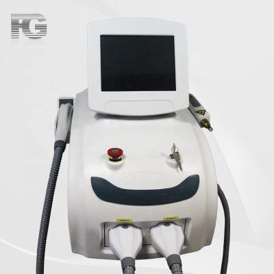 China Painless Acne Treatment Two Handles 808 Diode Laser Hair Removal IPL SHR ND yag laser tattoo removal 808nm for sale