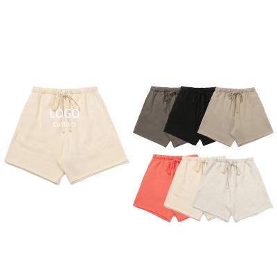 China Breathable Pants Men's Pure Color Custom Logo Loose Casual Cotton Shorts Sports Mens Fitness Sweat Shorts for sale