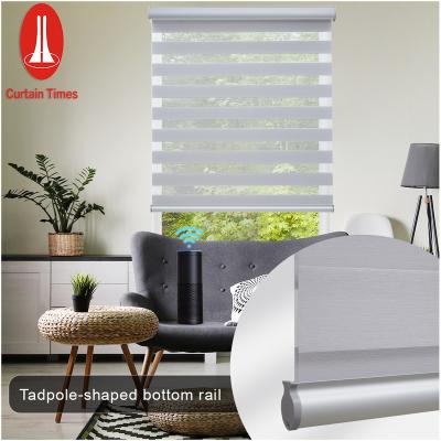 China Dual Alexa CLASSIC zigbee wifi tuya zebra window roller shades blinds electric roller blinds for sale