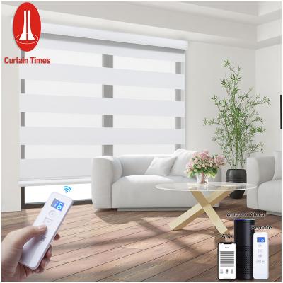 China Plug and Play Minimalist Electric Blind Motor Roller Window Shade Tuya Zebra Rechargeable Window Blinds for sale