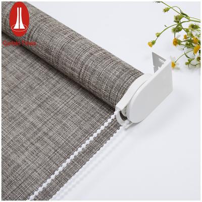 China ROMAN Light Filter Roller Shades Manual Transparent Waterproof Roller Blinds Bead Chain Control Window Shades t for sale