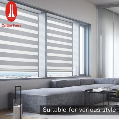 China Easy Clean Fabric Window Shades Rainbow Smart Motorized Night Day Night Zebra Custom Zebra Blinds for sale