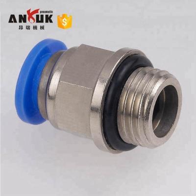 China Polyurethane/PU/nylon external pneumatic type one-touch quick air tracheal connector apply to production workshop for sale